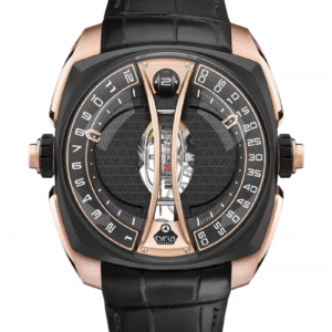 Cyrus Klepcys Vertical Tourbillon 18K Rose Gold & Black DLC Titanium Men's Watch