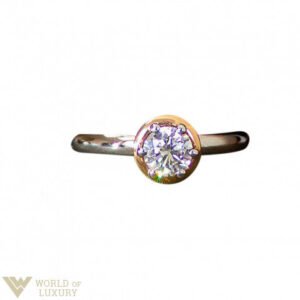Damiani Domina Platinum & 18k Rose Gold Diamond Ladies Ring