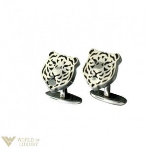 Carrera y Carrera Tiger 18k White Gold Men's Cufflinks