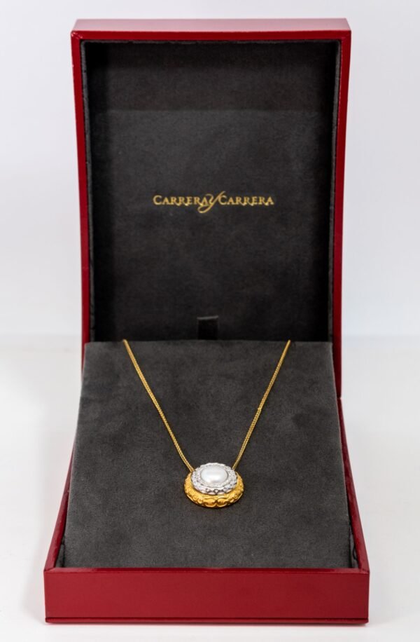 Carrera Y Carrera Musica Alegoria 18K Yellow Gold and 18K White Gold with Pearl Pendant - Image 3