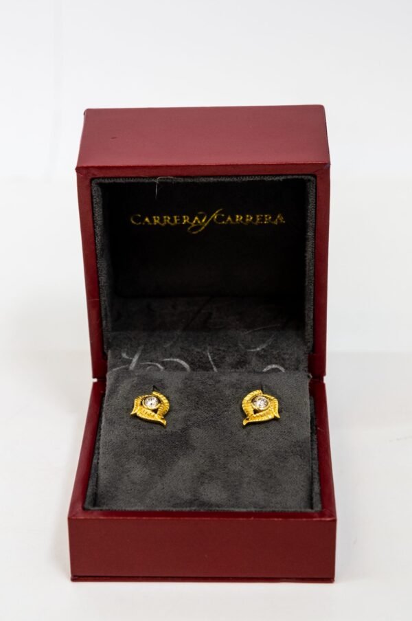 Carrera Y Carrera Garzas 18K Yellow Gold and Diamond Earring - Image 2