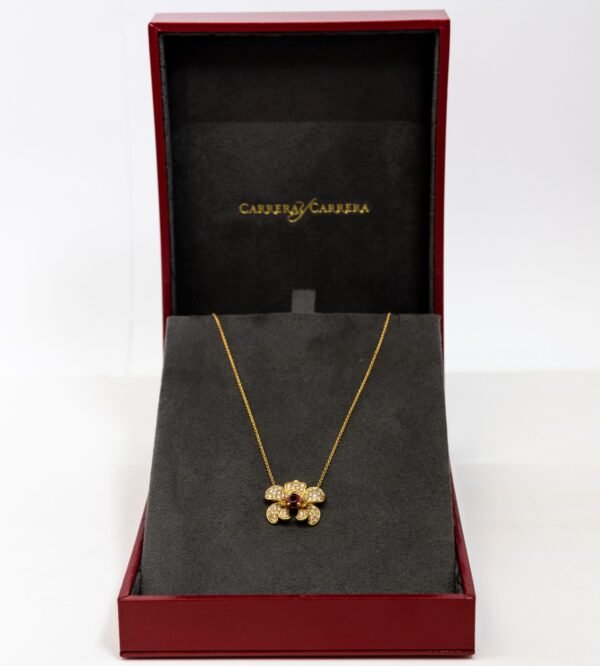 Carrera Y Carrera Orquideas 18K Yellow Gold & Ruby Pendant - Image 3