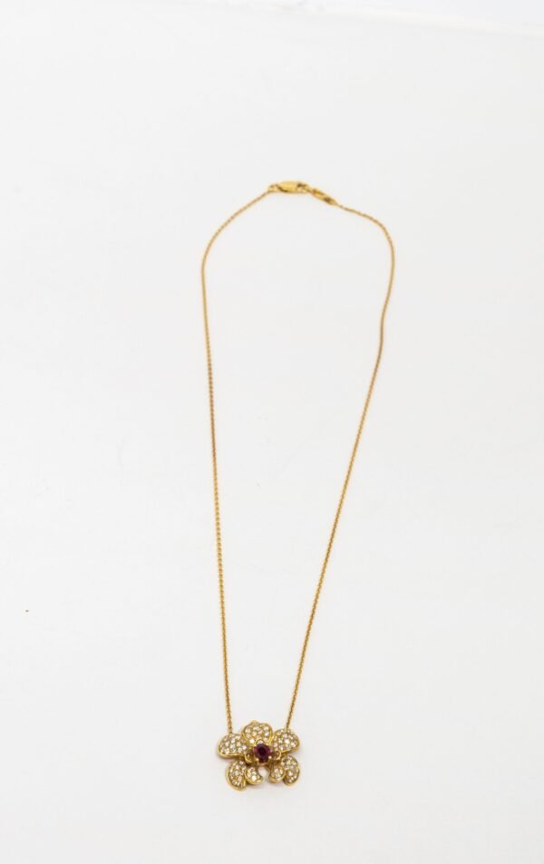 Carrera Y Carrera Orquideas 18K Yellow Gold & Ruby Pendant - Image 2
