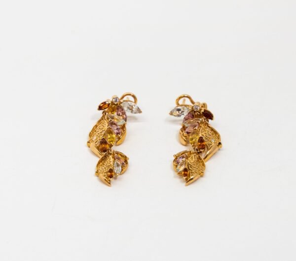 Carrera Y Carrera Emperatriz Maxi 18K Yellow Gold & Sapphires Earring