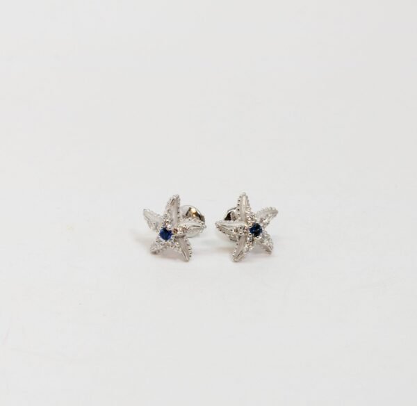 Carrera Y Carrera Star 18K White Gold with Diamonds & Sapphire Earring