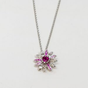 Carrera Y Carrera Gardenia 18K White Gold & Sapphire Pendant