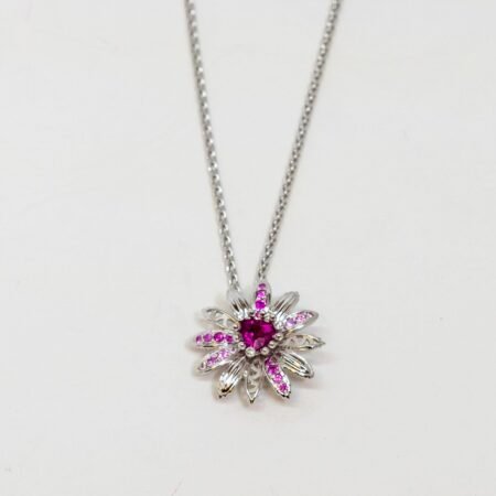 Carrera Y Carrera Gardenia 18K White Gold & Sapphire Pendant