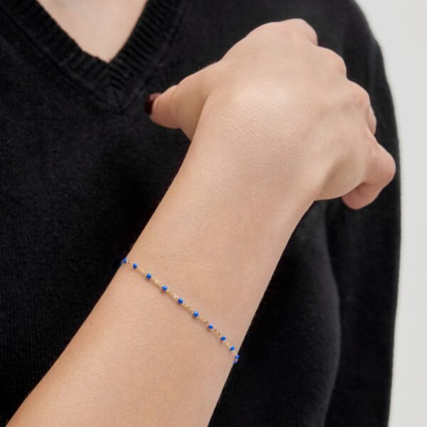 Gigi Clozeau Classic Yellow Gold Bracelet in Bleuet - Image 2