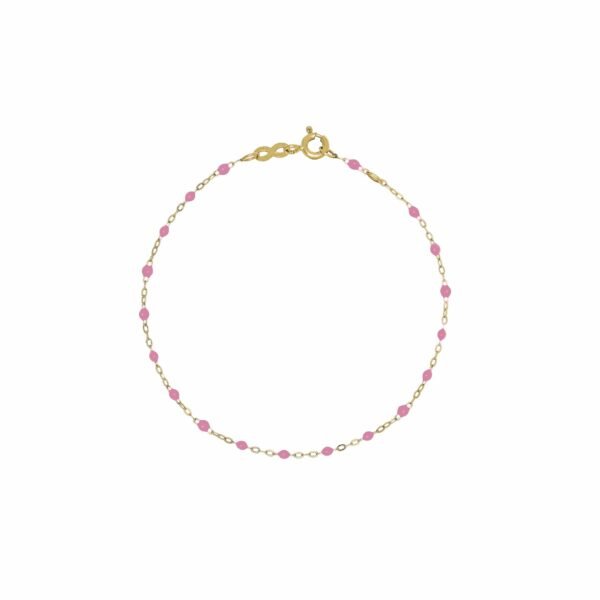 Gigi Clozeau Classic Yellow Gold Bracelet in Fuchsia