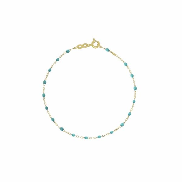Gigi Clozeau Classic Yellow Gold Bracelet in Turquoise Green
