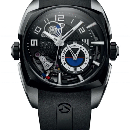 Cyrus Klepcys Alarm Stainless Steel & Black DLC Titanium Men's Watch