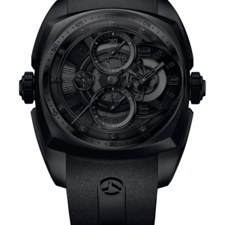Cyrus Klepcys Chrono Skeleton Darkness Black DLC Steel Men's Watch