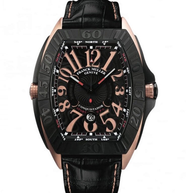Franck Muller Conquistador Grand PRIX  Carbon & 18K Rose Gold Men's Watch