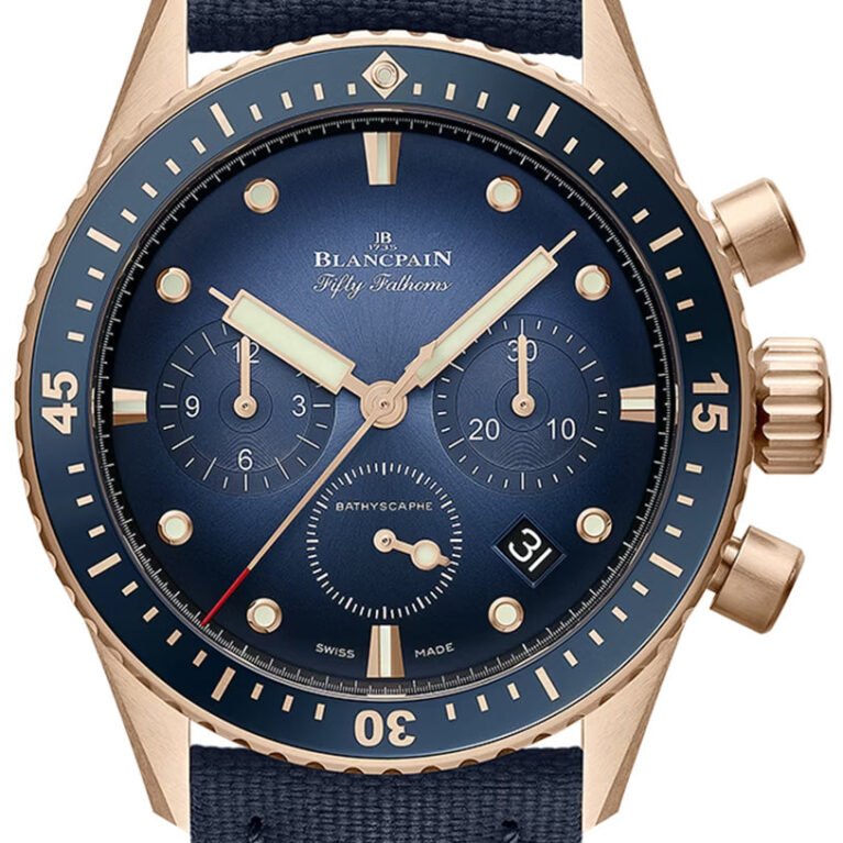 Blancpain Fifty Fathoms Bathyscaphe 18kt Rose Gold Men's Watch