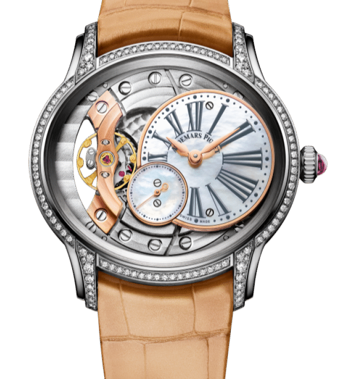 Audemars Piguet Millenary Hand-Wound 18K White Gold & Diamonds Ladies Watch